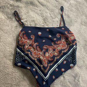 L.A Hearts Small Blue Bandana Top